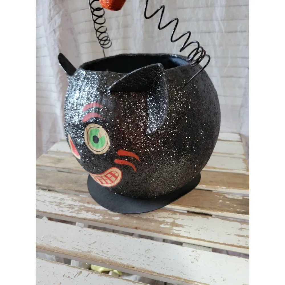 Dept 56 glitter cat pumpkin trick or treat‎ home 33928 10